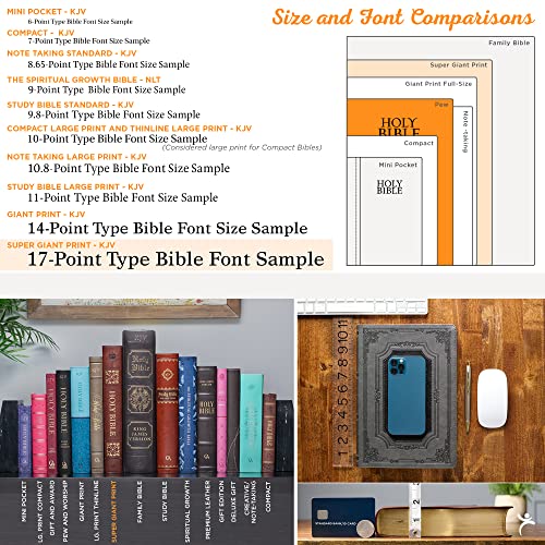 KJV Super Giant Print Brown Red Letters