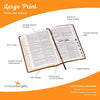 KJV Holy Bible, Thinline Large Print Faux Leather Red Letter Edition - Thumb Index & Ribbon Marker, King James Version, Black, Zipper Closure