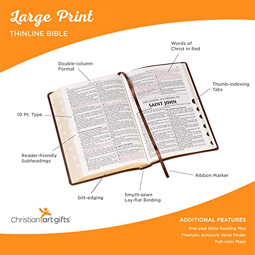 KJV Bible Thinline Brown