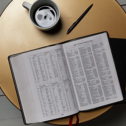 KJV Holy Bible, Giant Print Center-Column Reference Bible, Blue/Tan Cloth over Board, 53,000 Cross References, Red Letter, Comfort Print: King James Version: Holy Bible, King James Version