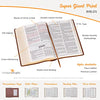 KJV Super Giant Print Brown Red Letters