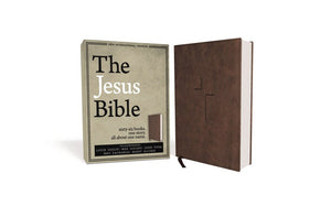 The Jesus Bible: New International Version, Brown, Leathersoft: Sixty-Six Books. One Story. All About One Name. Imitation Leather