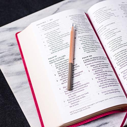 NKJV, End-of-Verse Reference Bible, Personal Size Large Print, Leathersoft, Pink, Red Letter, Comfort Print: Holy Bible, New King James Version
