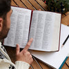The KJV, Open Bible, Hardcover, Brown, Red Letter, Comfort Print: Complete Reference System