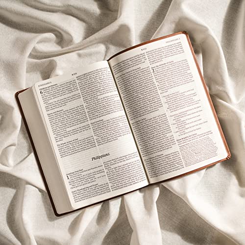 NLT Premium Value Thinline Bible, Filament Enabled Edition (Leatherlike, Dark Brown Cross)
