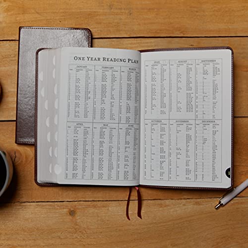 KJV, Thinline Bible, Large Print, Leathersoft, Burgundy, Thumb Indexed, Red Letter, Comfort Print: Holy Bible, King James Version