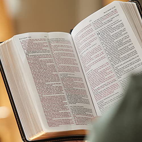 KJV, Value Thinline Bible, Compact, Leathersoft, Brown, Red Letter, Comfort Print: Holy Bible, King James Version