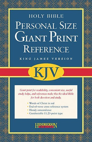 KJV Personal Size Giant Print Reference Bible, Black (IL)