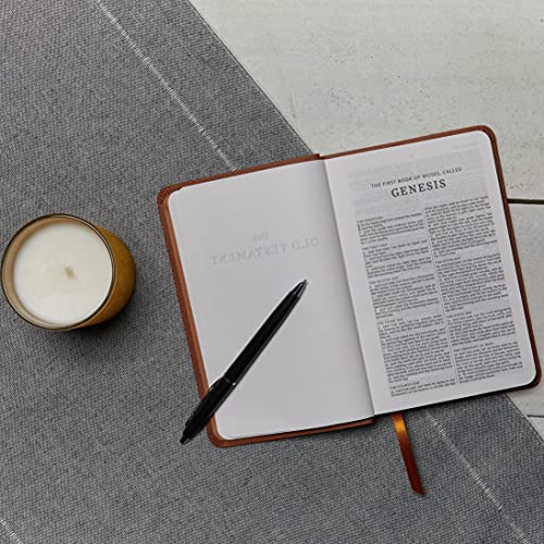 KJV, Value Thinline Bible, Compact, Leathersoft, Brown, Red Letter, Comfort Print: Holy Bible, King James Version