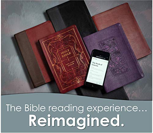 KJV Large Print Thinline Reference Bible, Filament Edition: King James Version, Black, Genuine Leather, Filament Enabled: Thinline Reference
