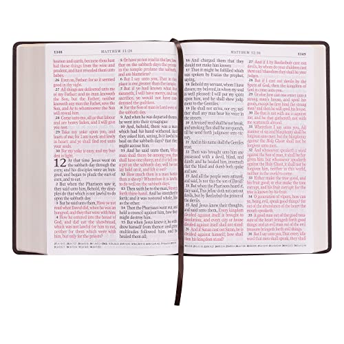 KJV Super Giant Print Brown Red Letters