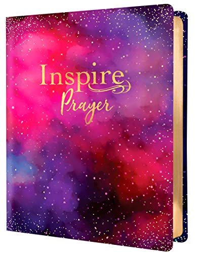 NLT Inspire PRAYER Bible Giant Print (LeatherLike, Purple): The Bible for Coloring & Creative Journaling