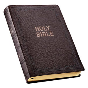 KJV Super Giant Print Brown Red Letters