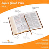 KJV Super Giant Print Brown Red Letters