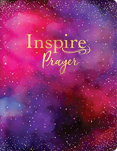NLT Inspire PRAYER Bible Giant Print (LeatherLike, Purple): The Bible for Coloring & Creative Journaling