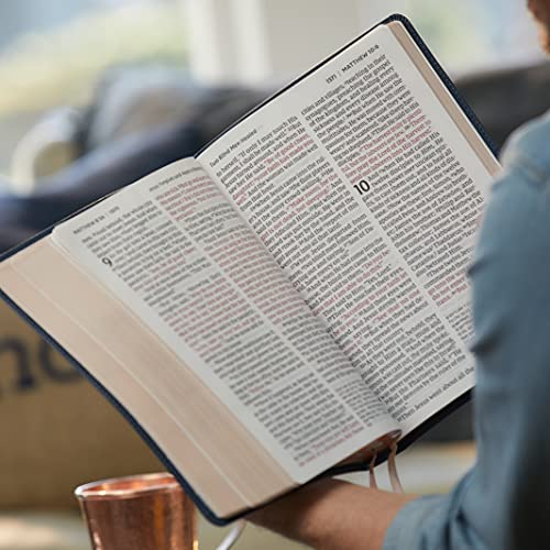 NKJV Holy Bible, Super Giant Print Reference Bible, Blue Leathersoft, 43,000 Cross references, Red Letter, Comfort Print: New King James Version: Holy Bible, New King James Version