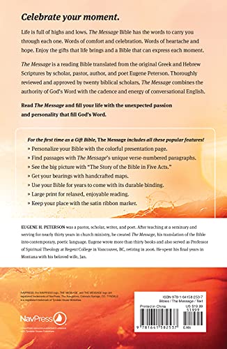 Message Deluxe Gift Bible, Large Print, Navy: The Message Bible, Leather-look, Navy: The Bible in Contemporary Language