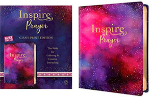 NLT Inspire PRAYER Bible Giant Print (LeatherLike, Purple): The Bible for Coloring & Creative Journaling