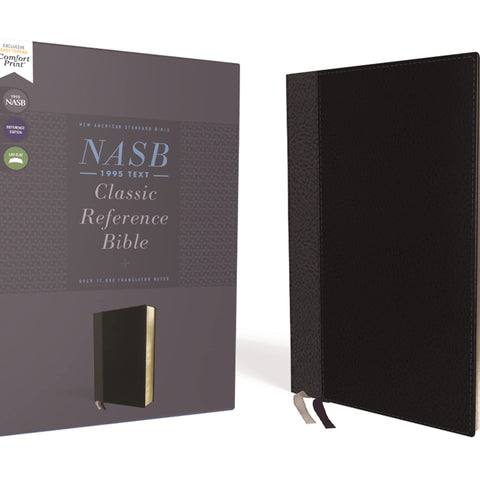 NASB, Classic Reference Bible, Leathersoft, Black, Red Letter, 1995 Text, Comfort Print Imitation Leather – 31 August 2021