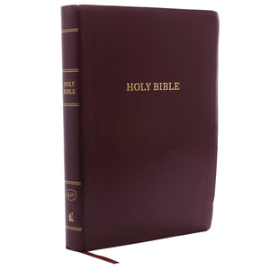 KJV Holy Bible, Giant Print Center-Column Reference Bible, Burgundy Leather-look, 53,000 Cross References, Red Letter, Comfort Print: King James Version: Holy Bible, King James Version