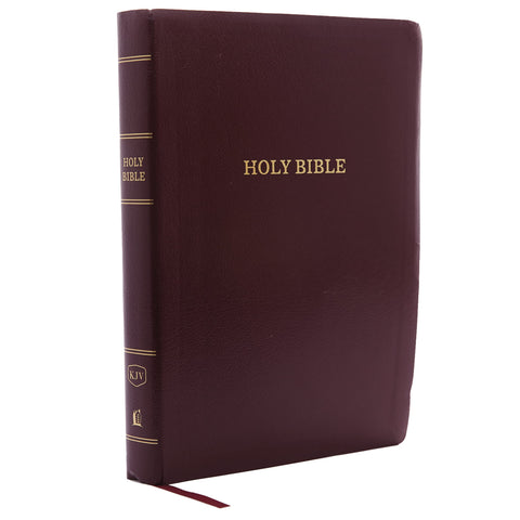 KJV Holy Bible, Giant Print Center-Column Reference Bible, Burgundy Leather-look, 53,000 Cross References, Red Letter, Comfort Print: King James Version: Holy Bible, King James Version