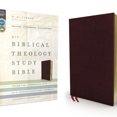 Biblical Theology Study Bible: New International Version, Burgundy, Bonded Leather, Comfort Print; Follow Gods Redemptive Plan As It Unfolds Throughout Scripture Bonded Leather