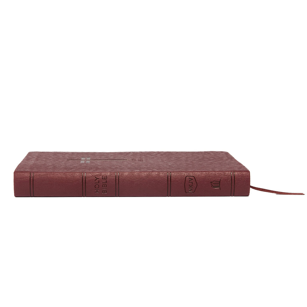 NKJV, Value Thinline Bible, Leathersoft, Burgundy, Red Letter, Comfort Print: Holy Bible, New King James Version