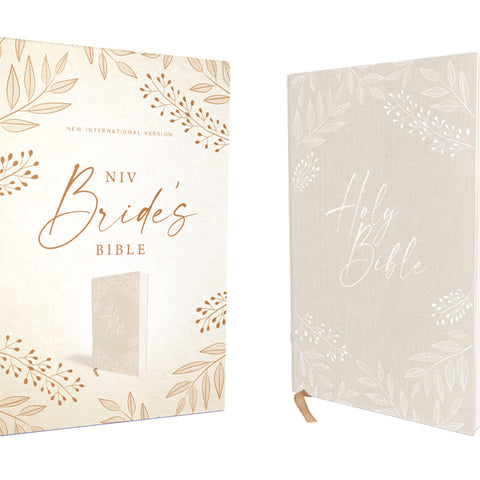 Holy Bible: New International Version, Bride's Bible, Cream, Cloth over Board, Red Letter, Comfort Print Hardcover