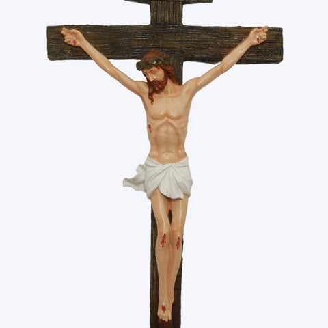 Jesus Crucifix 35 Inch - Beautifully Crafted Jesus Statues: Meaningful Christian Gifts for Every Occasion