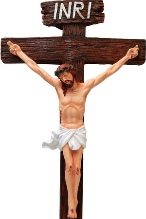 Jesus Crucifix 40 Inch - Beautifully Crafted Jesus Statues: Meaningful Christian Gifts for Every Occasion