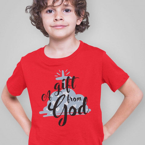 Christian Boys T-Shirts - A gift from God - Share Your Faith with Fun and Durable Christian Apparel Boys T-Shirts