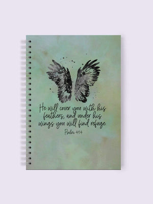 He will cover you - NotePad - Christian Note books for Gift - Christian Gift Idea: Bible-Themed Notebook for Devotions, Reflections, and More