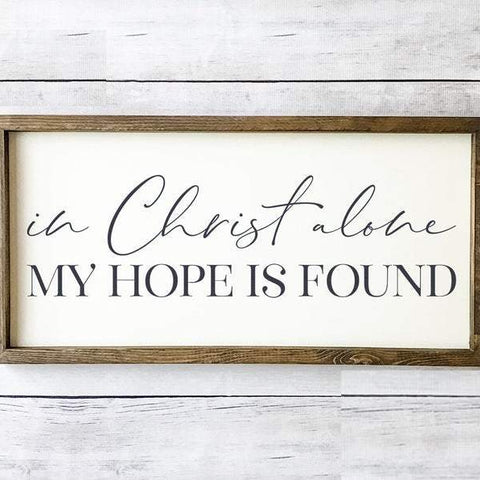 In Christ Alone - Sale - Elegant and Inspiring Christian Wall Frames