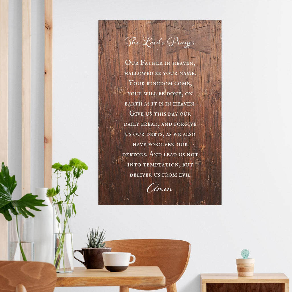 The Lord's Prayer 12 X 18 - Sale - Elegant and Inspiring Christian Wall Frames: The Lord's Prayer Edition